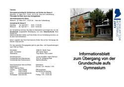 Informationen f&uuml;r Grundsch&uuml;ler und deren Eltern - Kant