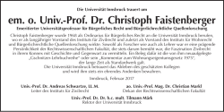 em. o. Univ.-Prof. Dr. Christoph Faistenberger
