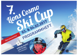 Programmheft Ski Cup 2017 - Lions Club Chemnitz Cosmopolitan