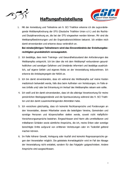 Haftungsfreistellung