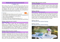 Handzettel Weiberkram 1. Hj 2017