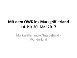 Markgräflerland, Flyer zum  - OWK Gross