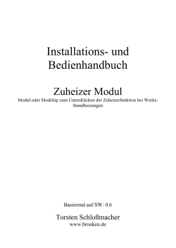 Installations- und Bedienhandbuch - Motor-Talk