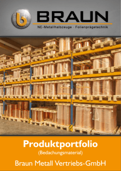 Braunmetall Produktportfolio