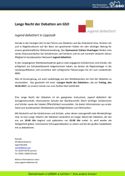 Lange Nacht der Debatten am GSO