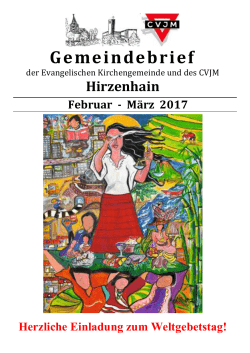 Gemeindebrief Feb/März 2017