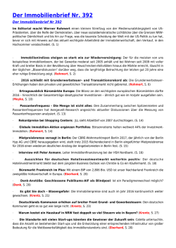 Der Immobilienbrief Nr. 392 - Rohmert