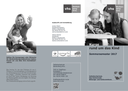 vhs vhs Kurse rund um das Kind - VHS Reckenberg-Ems
