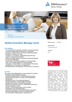 Global Innovation Manager (w/m)
