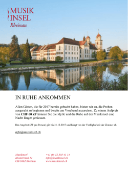 in ruhe ankommen