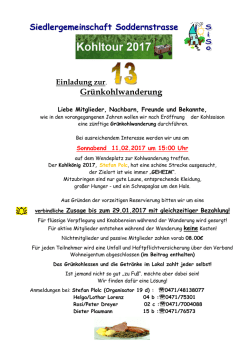 Einladung zur Grünkohlwanderung