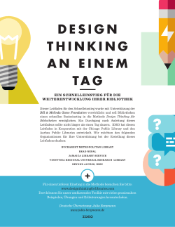 design thinking an einem tag - Design Thinking für Bibliotheken