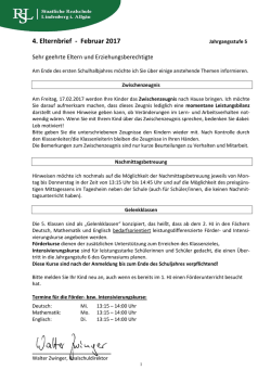4. Elternbrief - Realschule Lindenberg