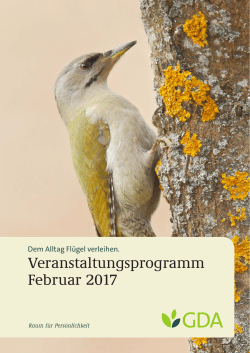 Veranstaltungsprogramm Februar 2017