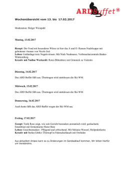 Die Wochenthemen zum Ausdrucken