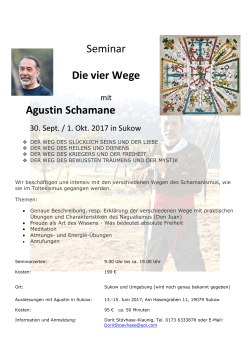 Seminar Die vier Wege Agustin Schamane
