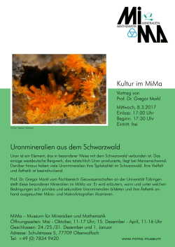 Poster zur Veranstaltung - Museum für Mineralien und Mathematik