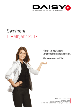 Seminarplan 2017 - DAISY Akademie + Verlag
