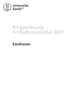 Emotionen - Universität Zürich