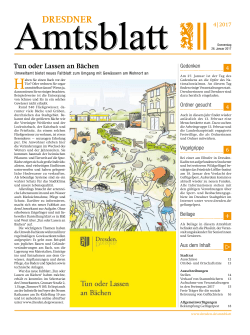 Dresdner Amtsblatt - Offizielle Nachrichten der Landeshauptstadt