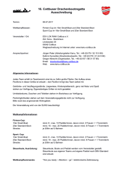 Ausschreibung - ESV Lok RAW Cottbus