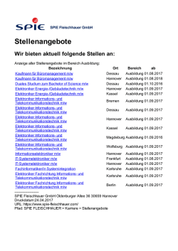 Stellenangebote - SPIE FLEISCHHAUER