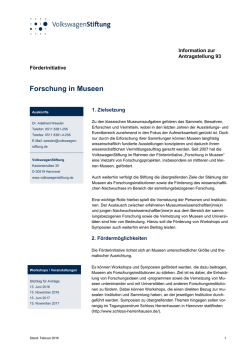 Information zur Antragstellung