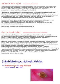 In den Fr&uuml;hling tanzen &ndash; ein bewegter Workshop
