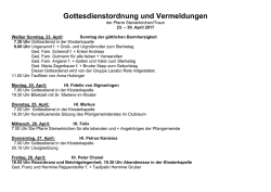 Gottesdienstordnung Steinerkirchen/Tr.