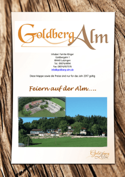 Festagsmappe - Goldberg Alm