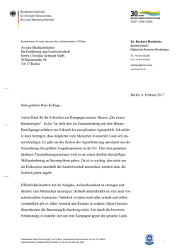Brief von Bundesumweltministerin Barbara - BMUB