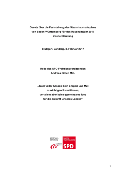 Gesetz über die Feststellung des Staatshaushaltsplans von Baden