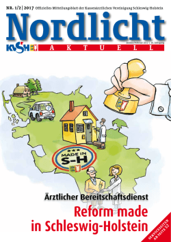 PDF-Datei herunterladen - Kassen&auml;rztliche Vereinigung Schleswig