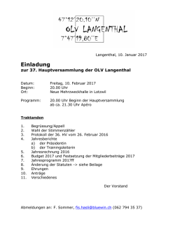 HV 10.2.17 - OLV Langenthal