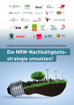 Die NRW-Nachhaltigkeits- strategie umsetzen!