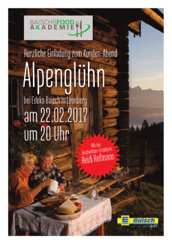 Herzliche Einladung zum Kunden-Abend