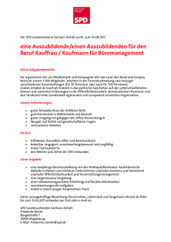 eine Auszubildende/einen Auszubildenden f&uuml;r den Beruf Kauffrau
