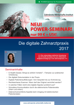 Die digitale Zahnarztpraxis 2017 - cpg