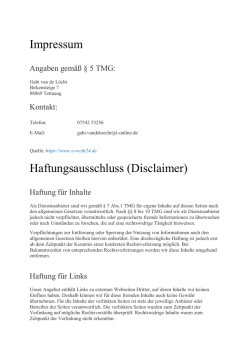 Impressum Haftungsausschluss (Disclaimer)