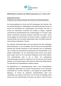 BDSE-Pressetext zur GDS-Pressekonferenz vom 07.02.2017