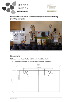 Infrastruktur Messematerial (&Uuml;bersicht)
