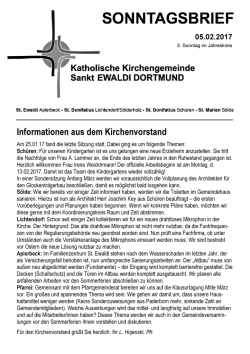 Sonntagsbrief - St. Ewaldi Dortmund