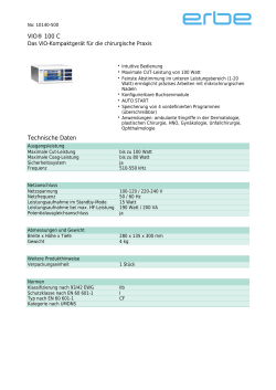 VIO® 100 C - Erbe Elektromedizin GmbH