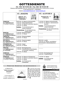 gottesdienste - St. Joseph
