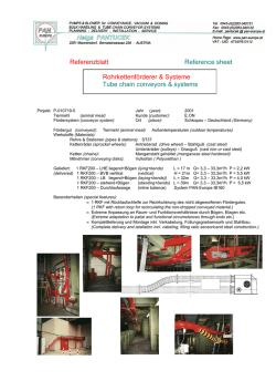 Referenzblatt Reference sheet Rohrkettenförderer