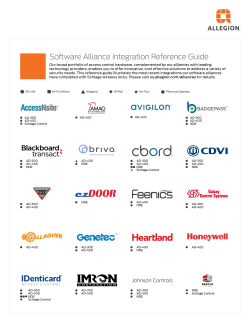 Software Alliance Integration reference guide