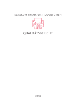 Qualitätsbericht 2008 - Klinikum Frankfurt(Oder)