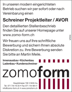 Schreiner Projektleiter / AVOR - Forum