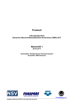 DMS 2017 2. Bundesliga Nord Protokoll