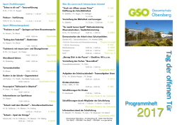 DOWNLOAD: Programm zum Tag der offenen T&uuml;r
